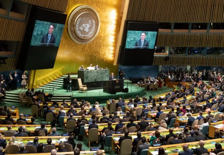 El presidente de Brasil Jair Bolsonaro, criticó duramente a Cuba y Venezuela durante su discurso ante la ONU. FOTO/AP