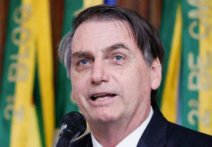 Jair Bolsonaro durante una presentación de un centro tecnológico universitario en Sao Paulo (Brasil). EFE.