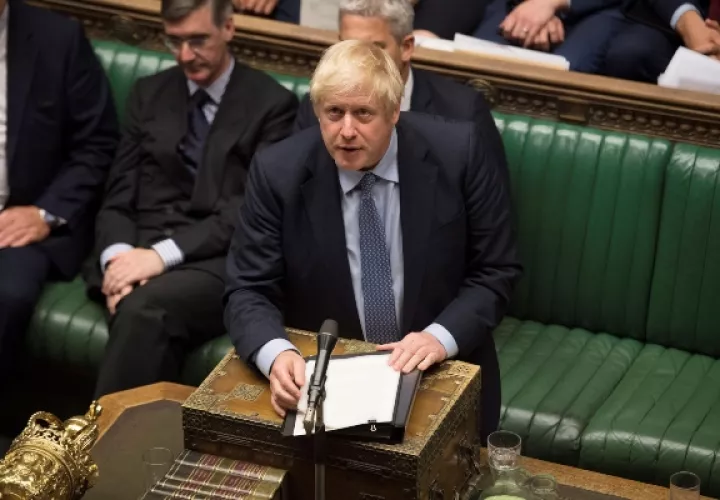 . El primer ministro Boris Johnson perdió una serie de votos esta noche, incluida una votación para una elección anticipada.FOTO/AP