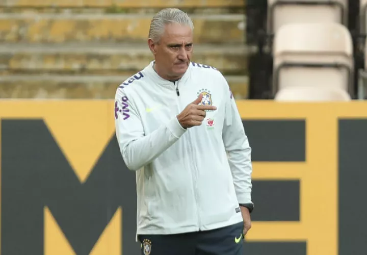 Tite, técnico de Brasil. Foto AP