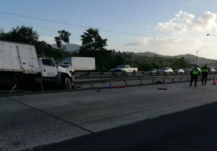 Lugar donde se registró el fatal accidente a la altura de Burunga, en la vía Centenario.