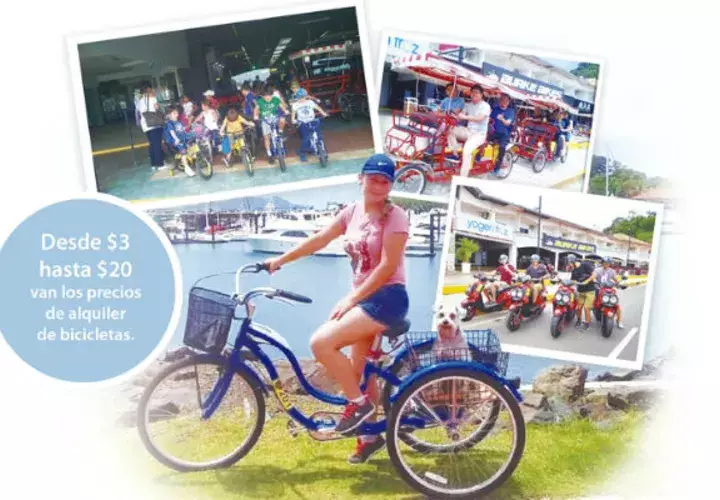 Los visitantes pueden alquilar patines, patinetas, karts, motos y cuatrimotos.