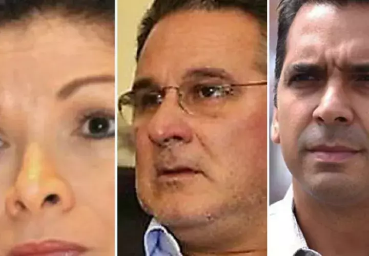 Ana Matilde Gómez, Marco Ameglio y Ricardo Lombana lideraron la recolección de firmas.  Archivo