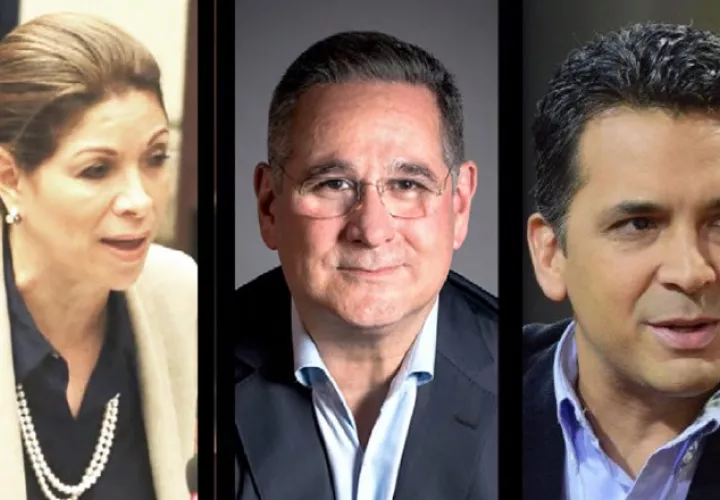 Ana Matilde Gómez (izq.), Marco Ameglio (c ) y Ricardo Lombana (der.) son los independientes que buscan llegar a la presidencia. Foto de archivo