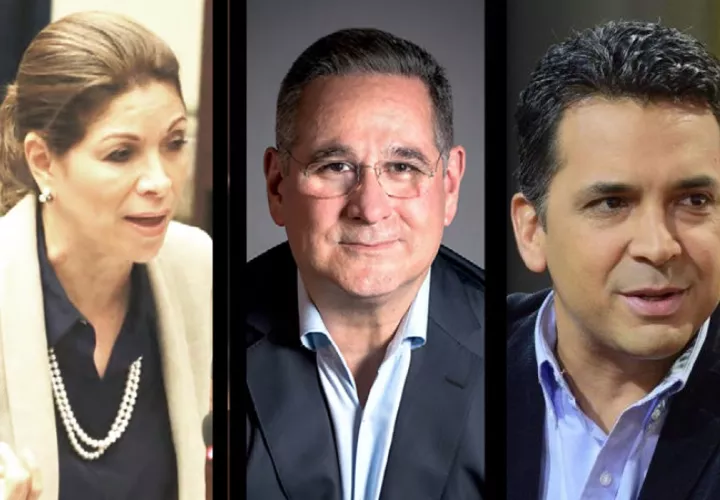 Marco Ameglio (centro) aún mantiene las puertas abiertas para sentarse y hablar con Ana Matilde Gómez y Ricardo Lombana de una posible unificación.  