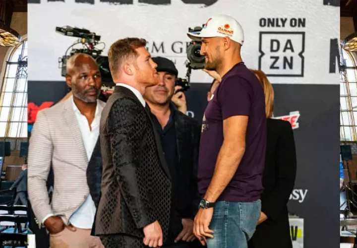 Sául 'Canelo' Álvarez frente al ruso Sergey Kovalev. Foto @Canelo