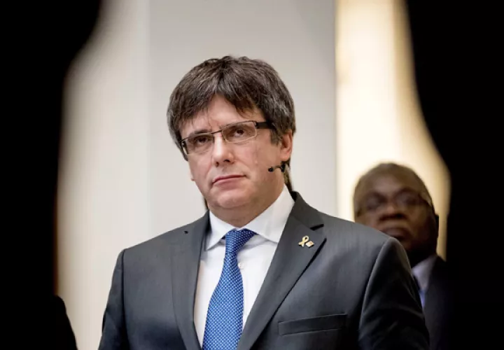 "La figura insigne del referéndum de independencia extraoficial de Cataluña ha estado viviendo en el exilio en Bélgica desde que huyó del país para evitar el arresto de las autoridades españolas". FOTO/EFE