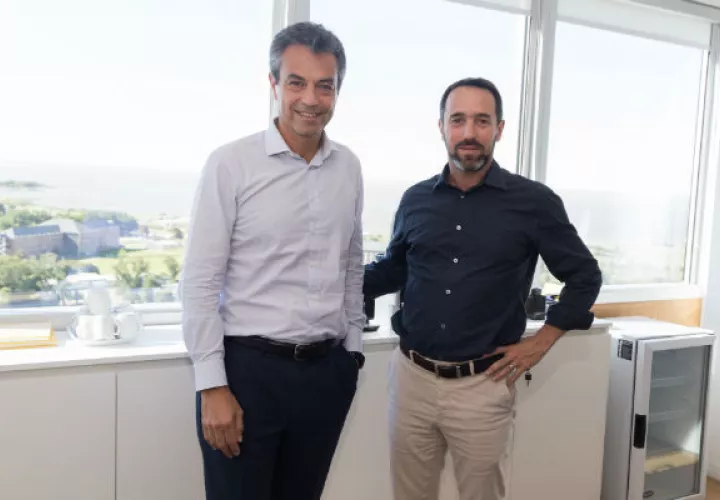 Carlo Enrico, presidente para Mastercard América Latina y el Caribe - Marcos Galperin CEO de Mercado Libre y Mercado Pago
