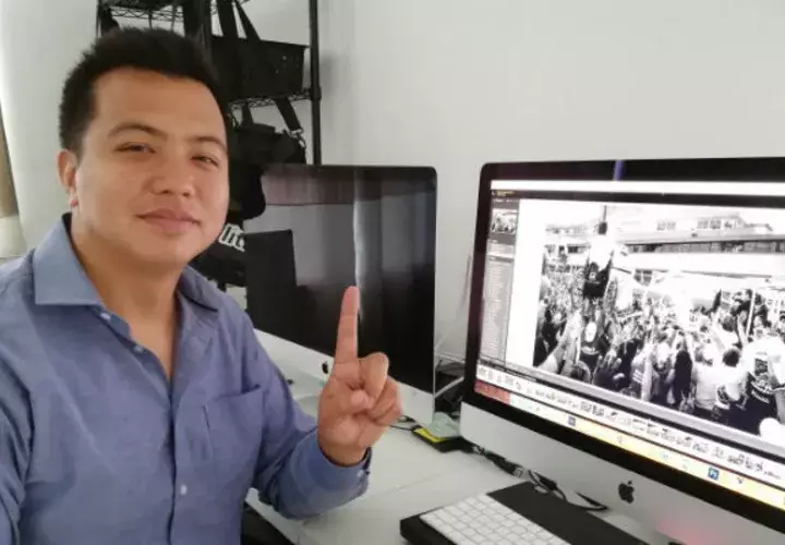 El fotógrafo Carlos Yap espera lograr una fotografía con Lucas y el papa Francisco.  Miriam Lasso