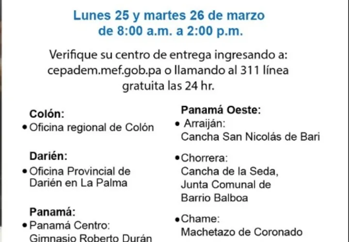 El MEF recomienda a los beneficiarios verificarse en la página de Cepadem para conocer el día y lugar que debe retirar su documento. Foto/Cortesía MEF