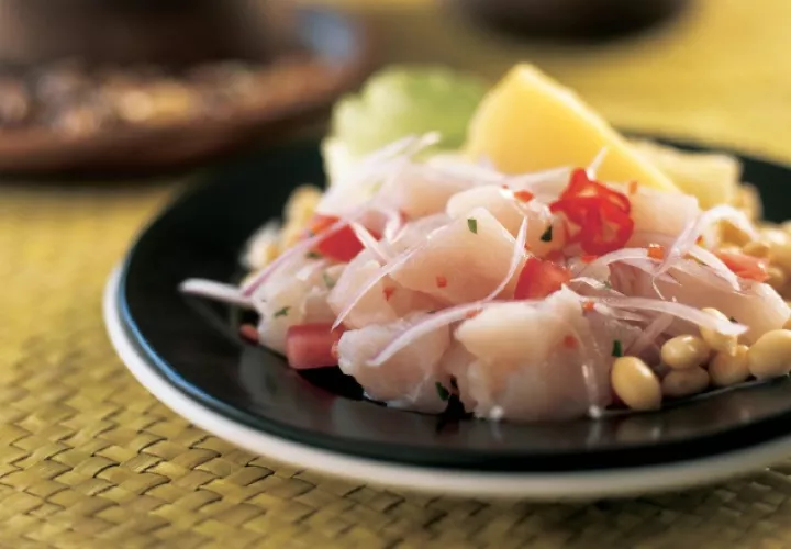 Cebiche de mero, arroz con pato y causa ferreñafana. Fotos: Cortesía