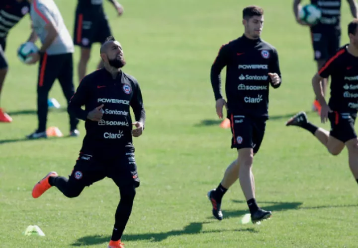 Chile se prepara para el debut en la Copa. Foto EFE