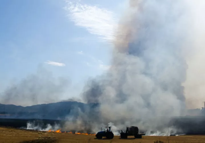 En la madrugada de este domingo, dos maquinarias forestales fueron destruidas por tres encapuchados en el sector La Serena.
