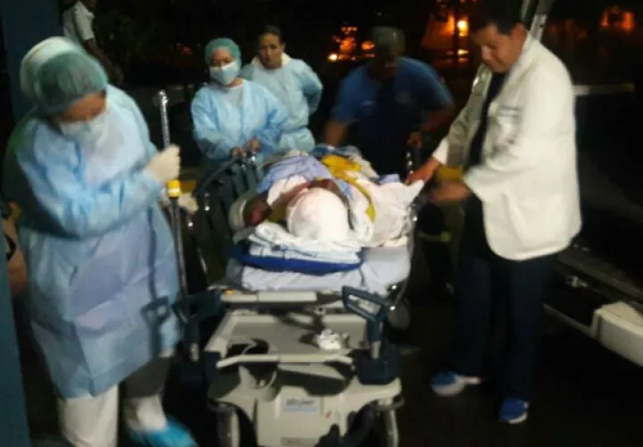 La víctima recibió heridas en cabeza y brazo. Foto: Mayra Madrid. 