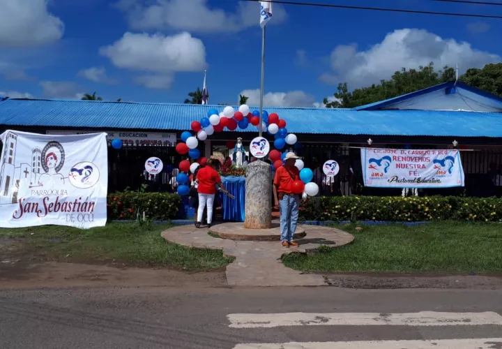 Este fin de semana el recorrido de los símbolos de la JMJ fue en la región de azuero. Foto/Thays Domínguez