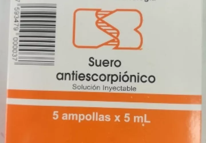 Las instalaciones de Salud de la provincia cuentan con el suero antiescorpiónico para tratar a personas con picaduras de estos arácnidos. Foto/Thays Domínguez