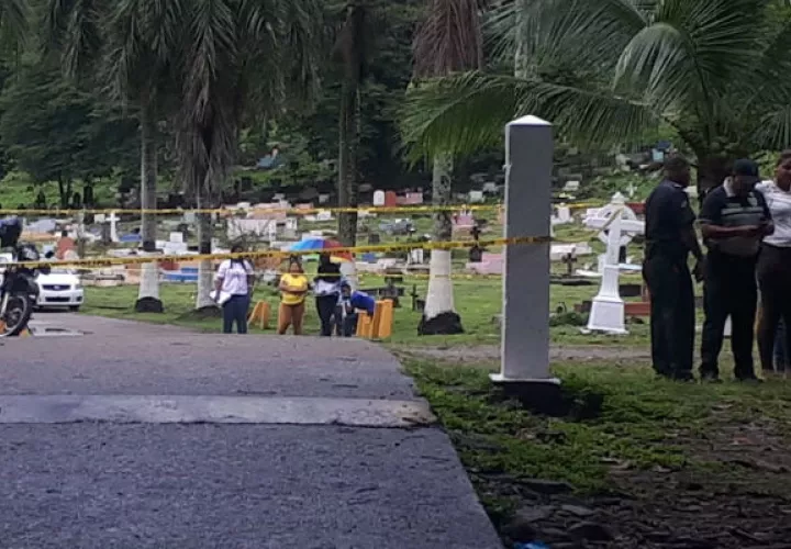 El crimen fue en el cementerio de Nueva Esperanza. Foto: Diómedes Sánchez. 