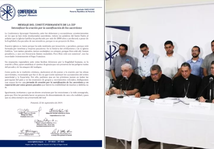 Comunicado de la dirigencia católica reconoce errores de algunos sacerdotes. Imagen de Twitter