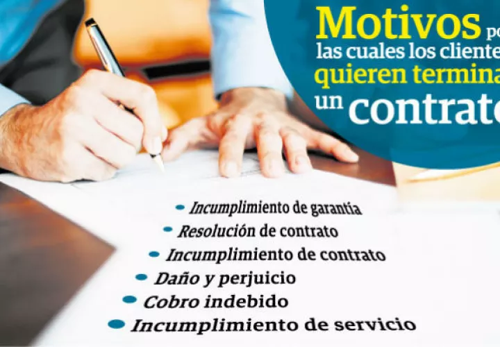 El consumidor que firme el contrato tiene  derecho a presentar un reclamo si no está conforme con el servicio que le presta la empresa.