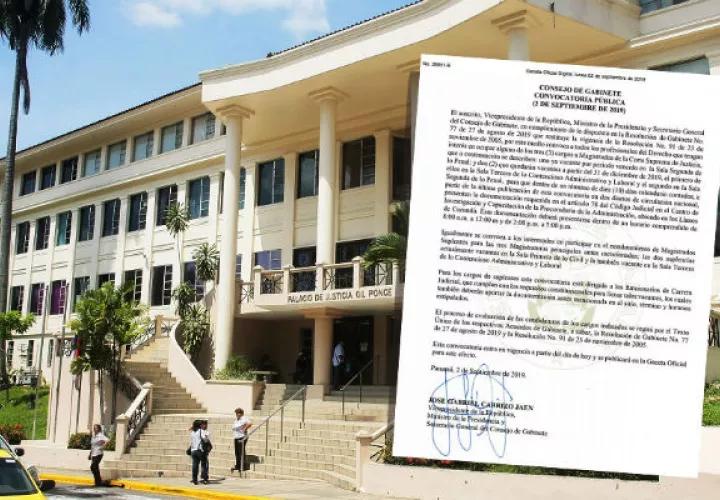 El actual gobierno deberá nombrar a tres magistrados de la Corte Suprema de Justicia y sus respectivos suplentes. Foto: Panamá América.