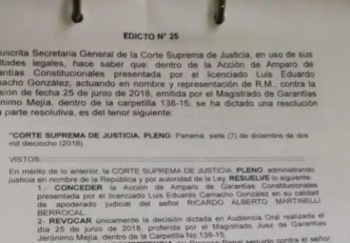El edicto salió a las 3:00 p.m. de ayer, jueves 3 de enero. /Foto Archivo