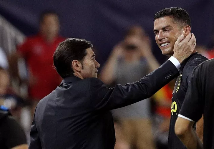 Cristiano Ronaldo salió llorando de Mestalla. Foto EFE