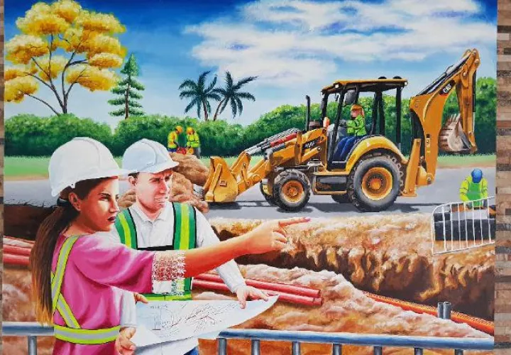 Cuadro de la artista panameña Tatiana Santos, quien participará, junto con Linda Maquivar, en representación de Panamá, en  la 8va. Bienal Internacional de Arte de Beijing, China 2019. Foto: Cortesía.