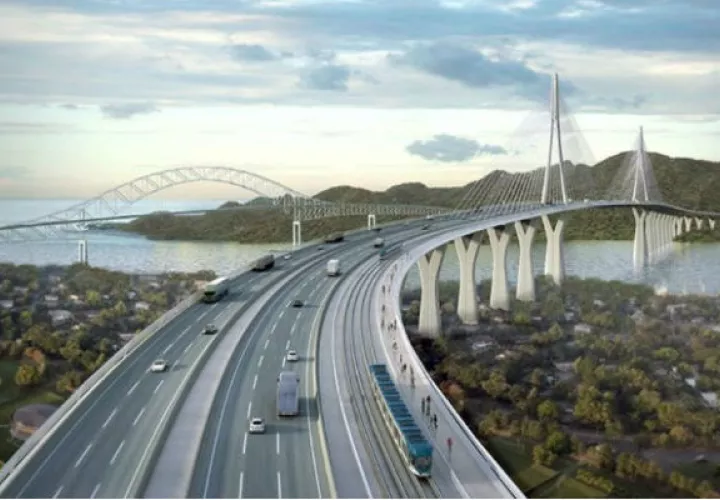 El cuarto puente sobre el Canal de Panamá, que tendría tres paños en ambas direcciones, benficiaría a millón y medio de personas. Foto/Archivo