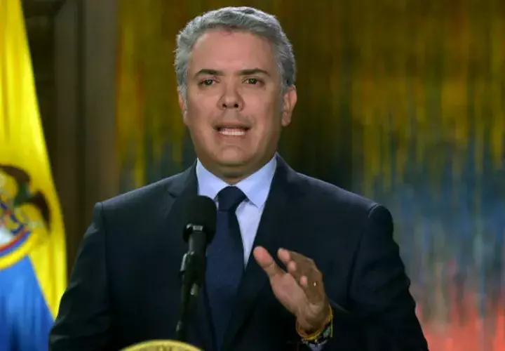 Iván Duque en su discurso a la nación. Foto: EFE. 