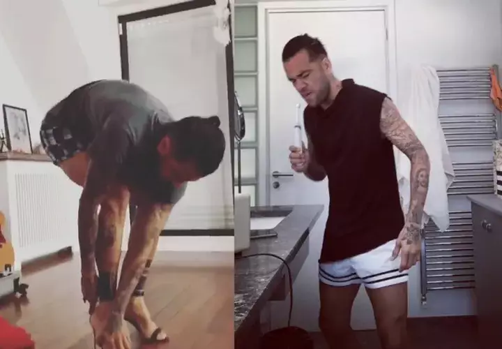 Dani Alves subió los videos a sus redes sociales.