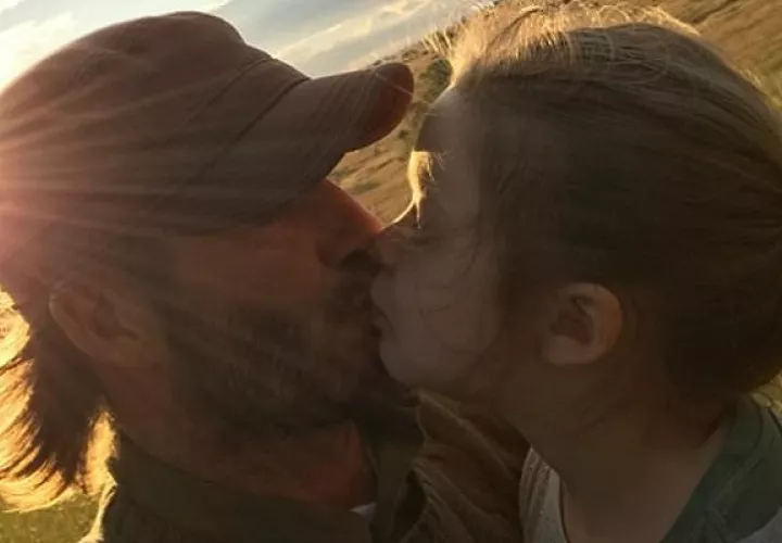 Beckham y su hija Harper.
