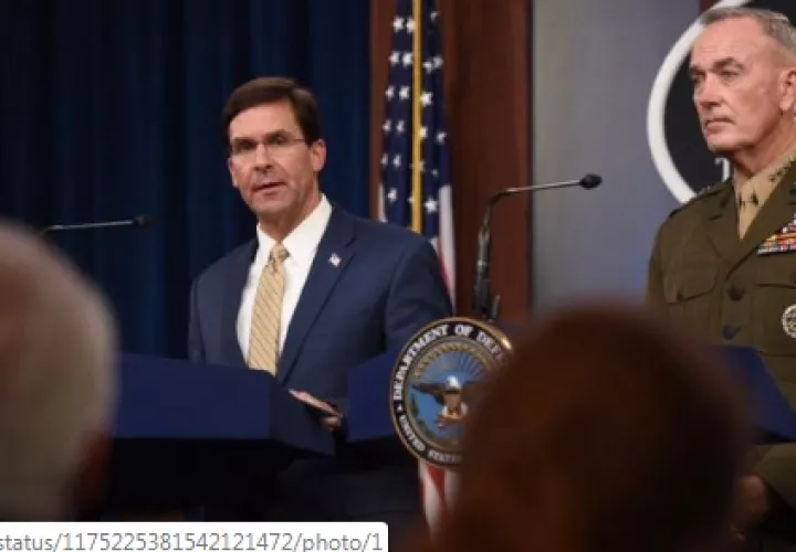   El titular del Pentágono también indicó que Washington "trabajará para acelerar la entrega de armamento a Arabia Saudí y EAU para mejorar su habilidad de defenderse a sí mismos".