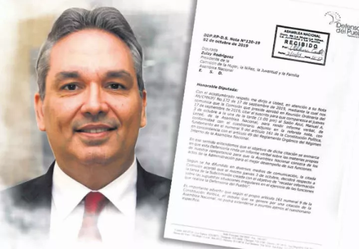 Alfredo Castillero Hoyos sería el tercer defensor destituido. Ilustración de Epasa