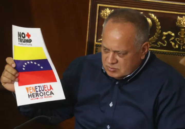 Diosdado Cabello, en la sesión de la ANC este lunes, en Caracas. Foto: EFE.