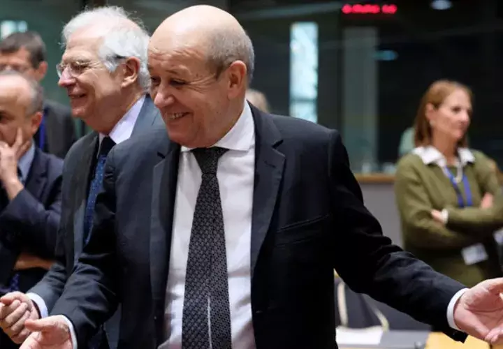Los ministros de Exteriores de España, Josep Borrell, y de Francia, Jean-Yves Le Drian, trataron de conocer de primera mano la situación en Venezuela. FOTO/EFE