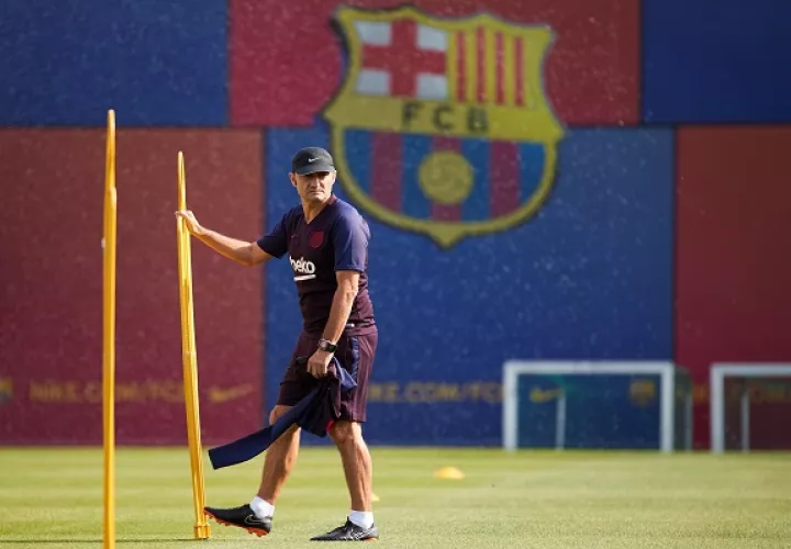 Ernesto Valverde técnico del Barcelona. Foto:EFE