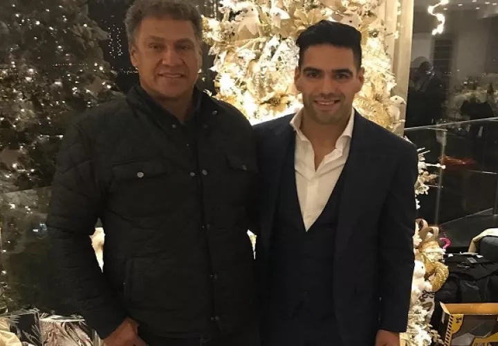Falcao y su padre en vida.