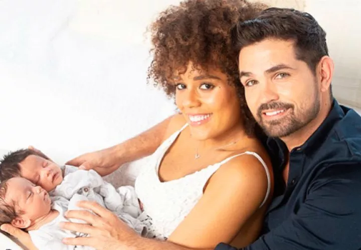 Ferdinando Valencia y su familia.