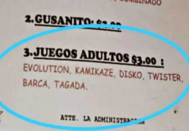 Juegos para adultos están por los tres balboas. Foto: Mayra Madrid. 