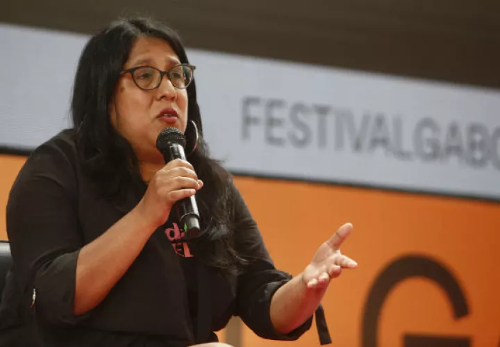 Panelistas exponen en el el Festival Gabo de periodismo Iberoamericano 2019, en Medellín. Foto:EFE.