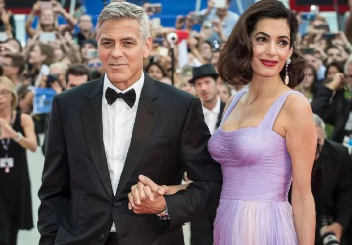 George y Amal Clooney.  AP