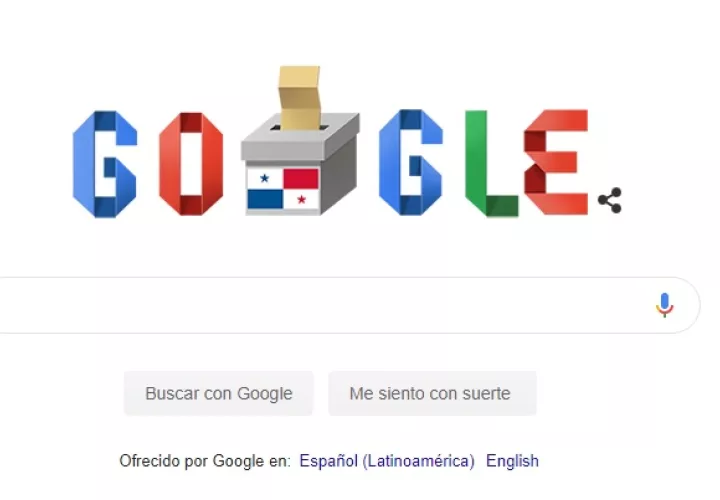 Google dedica su portada de hoy a las elecciones generales en Panamá 2019. 