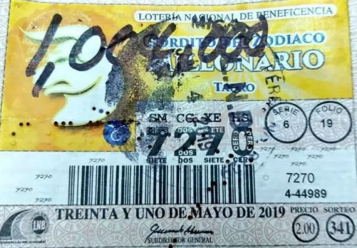 Fracción ganadora del Gordito del Zodíaco del mes de mayo. Foto. Mayra Madrid.