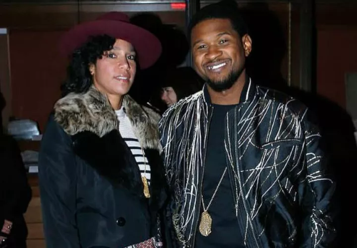 Grace Miguel junto a Usher. 