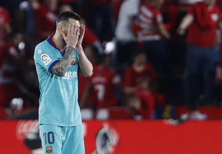 Messi entró en el segundo tiempo.