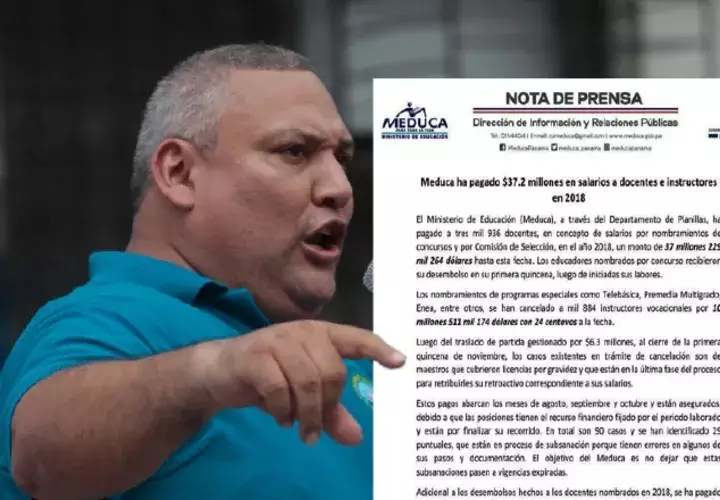 Asoprof  reclama deuda millonaria; Meduca defiende sus pagos. /Foto Twitter