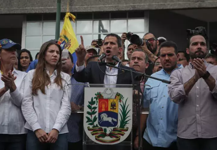 Juan Guaidó regresó a Venezuela el pasado 3 de marzo, luego de una gira de varios días por varios países latinoamericanos. FOTO/EFE