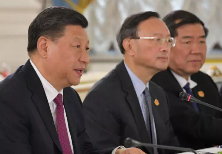 El presidente chino, Xi Jinping (primero a la izquierda). EFE