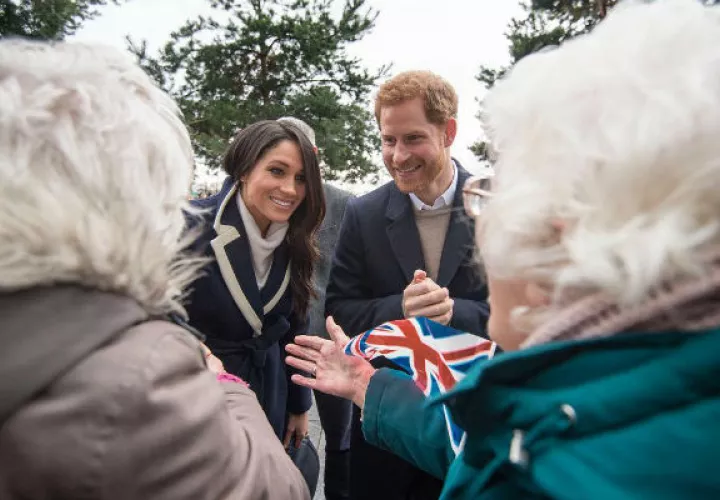 Los duques de Sussex. 