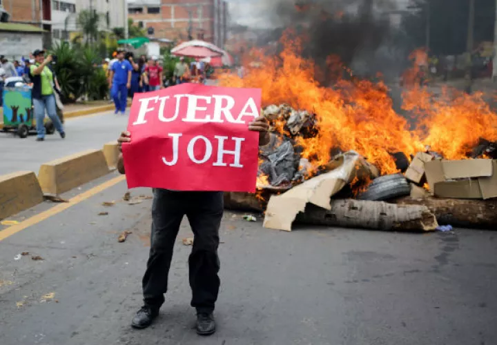 En el último año se han recrudecido las protestas contra el presidente hondureño. Foto: EFE/Archivo.